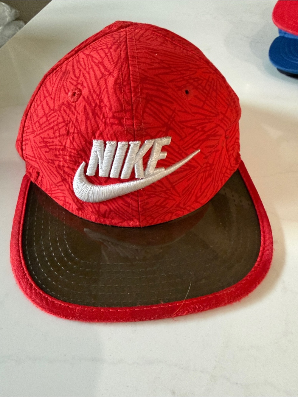 Nike Kids Red Cap with White Embroidered Logo